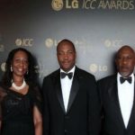 Brian Lara with his brother and sister, Agnes Cyrus