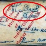 Dhyan Chand Signature