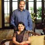 Falguni Nayar with her husband