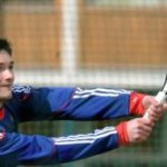 Hugo Lloris playing tennis
