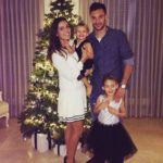 Hugo Lloris with his wife and children