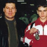 Igor Akinfeev with his father