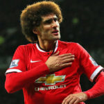 Marouane Fellaini playing for Manchester United