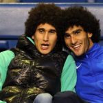 Marouane Fellaini with his twin brother Mansour Fellaini