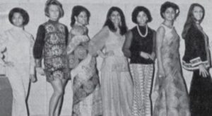 Ritu Kumar's models dressed for her first fashion show