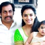 Shweta Menon with her husband Sreevalsan Menon and daughter Sabaina Menon