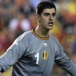 Thibaut Courtois playing for Belgium