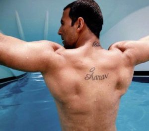 Akshay Kumar tattooed his son Aarav's Name