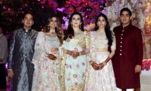 Ambani Family in Abu Jani and Sandeep Khosla Outfits