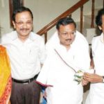 M Karunanidhi's Children From Dayalu Ammal (from left) - Selvi Geetha Kovilam, M. K. Tamilarasu, M. K. Alagiri, M. K. Stalin