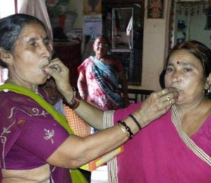 Jashodaben after Modi's win in the elections
