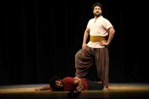 Jitendra Joshi Performing a Play in a Theatre