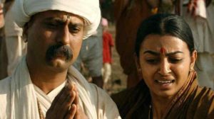 Jitendra Joshi With Radhika Apte in the film, Tukaram