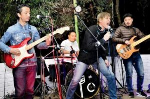 Luke Kenny Performing With His Band