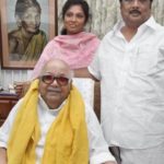 M. K. Alagiri with his father