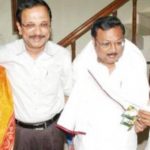 M.K Alagiri with his brother M. K. Tamilarasu