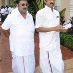 M.K Alagiri with his brother M.K. Stalin