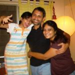 Neeraj Kabi With His Wife and Daughter