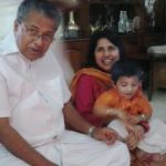 Pinarayi Vijayan With His Daughter