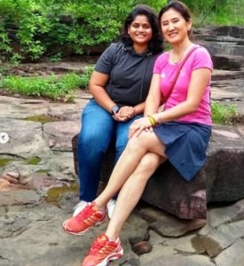 Rahi Sarnobat With Her Coach, Munkhbayar Dorjsuren