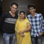 Rudra Kaushik with his wife and son