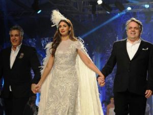 Shweta Bachchan Nanda with Abu Jani and Sandeep Khosla