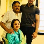 Udit Kapur with his parents