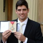 Alastair Cook receiving CBE