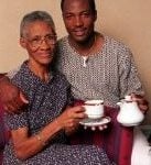 Brian Lara with his mother