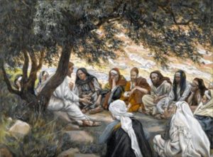 Jesus talking to his disciples