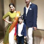 Shweta Mahadik with her husband Prasad Bhende and son Abheer Bhende