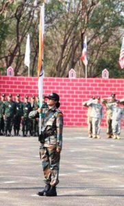Sophia Qureshi During the Military Excercise