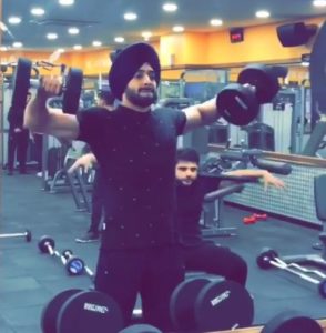 Sukhdeep Sapra during his workout