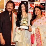 Sunali Rathod with her husband Roop Kumar Rathod and daughter Reewa Rathod