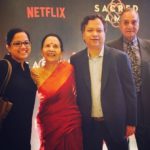 Tanuja Chandra with her family