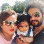 Yash Kumar Mishra with his wife and daughter