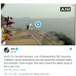 Amruta Fadnavis clicking selfie in Unsafe Zone