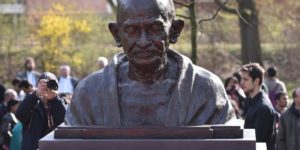 Bust of Mahatma Gandhi in Hannover, Germany