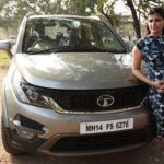 Chinmayi with her Tata Hexa