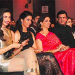 Prakash Padukone with his wife and daughters