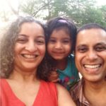 Priya Ramani with her husband and daughter