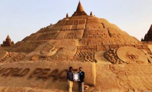 Sudarsan Pattnaik created world's tallest sand castle in 2017