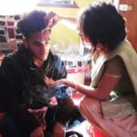 Aaslesha Thakuri with her brother