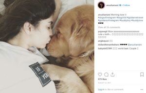 Anusha Mani with her dog