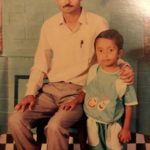 Biswapati Sarkar with his father- Childhood Picture
