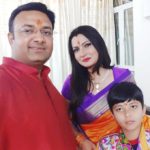 Chitra Tripathi With Her Husband and Son Aum