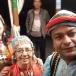 Deepak Kalal with his mother and sister