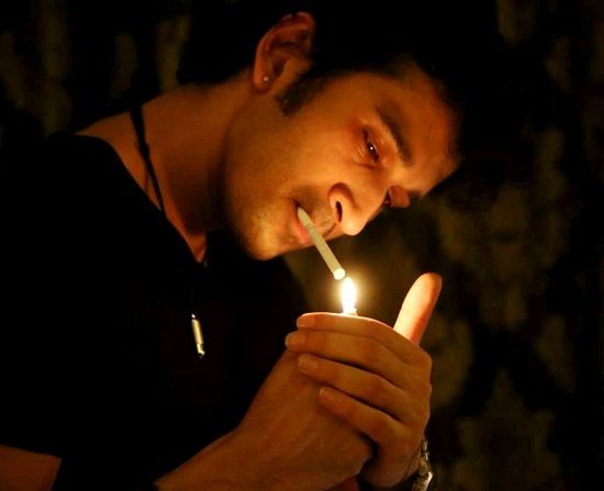 Hargun Grover smoking