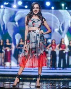 Himanshi Parashar participating in a beauty pageant