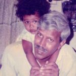 Manjiri Pupala (Childhood) with her father Vijay Pupala